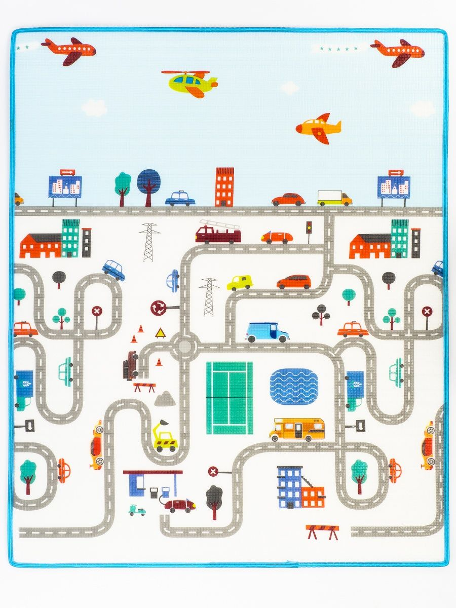 Дитячий двосторонній складний килимок Poppet 200x180x1 см (П